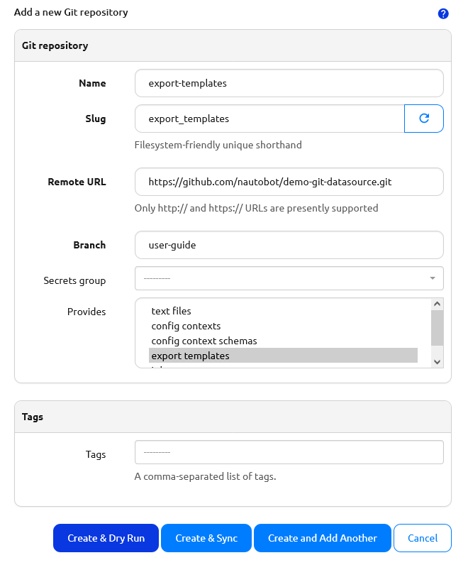 Example Details Export-Templates