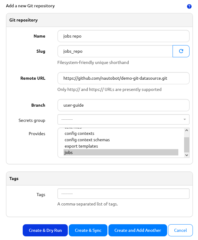 Example Details Jobs